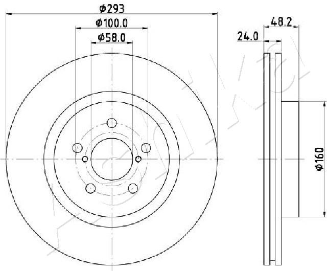 ASHIKA 60-07-715C Brake Disc