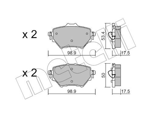Plaquettes+de+frein+à+disque METELLI 22-0987-0