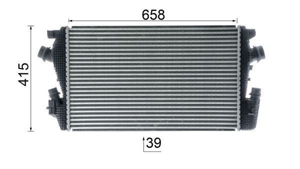 Product Image - Intercooler, inlaatluchtkoeler - CI625000P - MAHLE