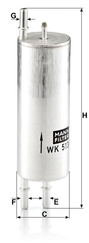 Kütusefilter, MANN-FILTER WK 513, 3