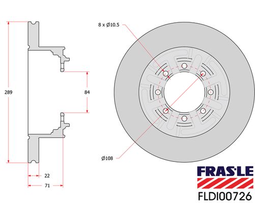Brzdový kotouč FLDI00726