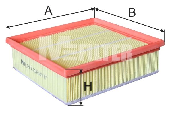 Повітряний фільтр, Mfilter K7028