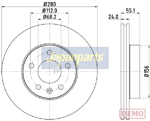 спирачен диск JAPANPARTS
