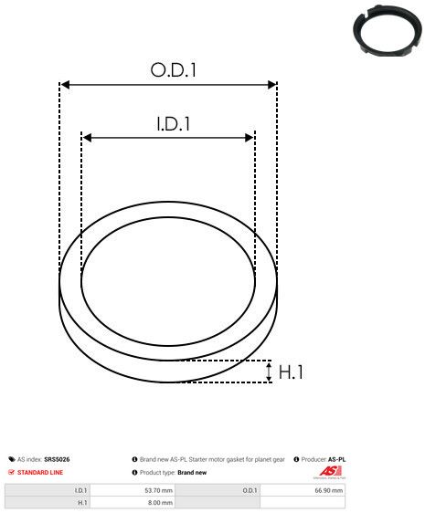 Remondikomplekt, Starter, AS-PL SRS5026