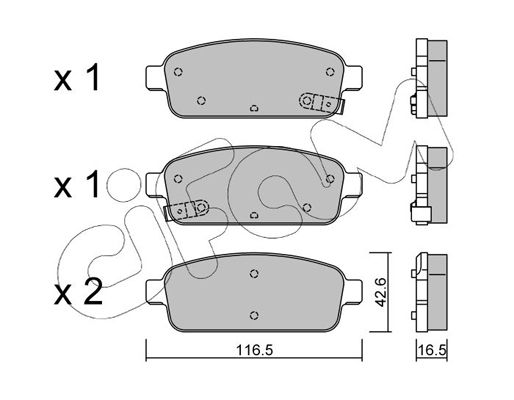 CIFAM OPEL тормозов.колодка задн.Astra J,Mokka,Zafira,Chevrolet Cruze 09-