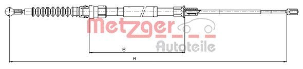 Тросовий привод, стоянкове гальмо, Metzger 10.7626