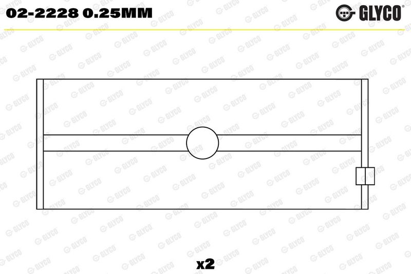 Coussinet+vilebrequin GLYCO 02-2228 0.25mm