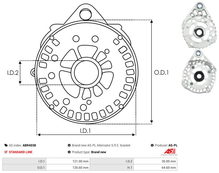 Kaitsekate, generaator, AS-PL ABR4038