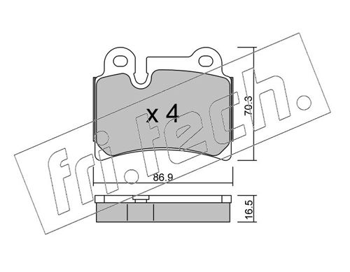 fri.tech. 676.0 Brake Pad Set, disc brake