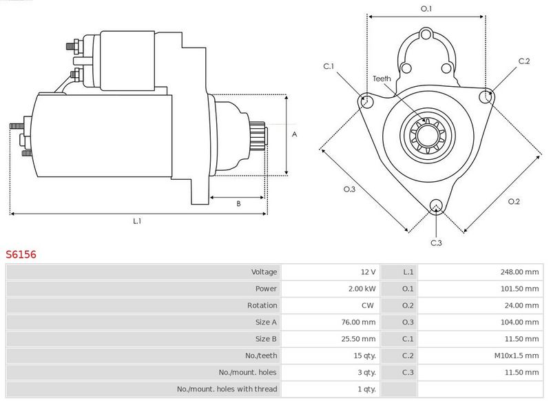 AS-PL S6156 Starter