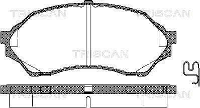 TRISCAN fékbetétkészlet, tárcsafék 8110 50001