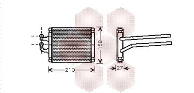 VAN WEZEL Hőcserélő, belső tér fűtés 83006095