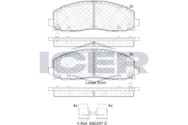 ANDEL 182054 - Brake Pad Set, disc brake