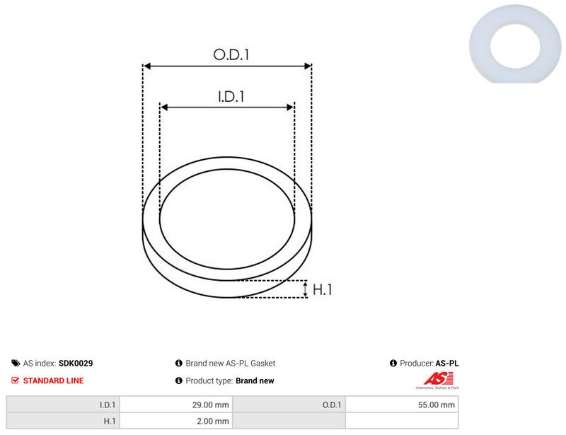 AS-PL SDK0029 Repair Set, alternator