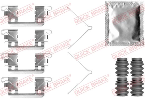 Комплект приладдя, накладка дискового гальма, Quick Brake 109-0113