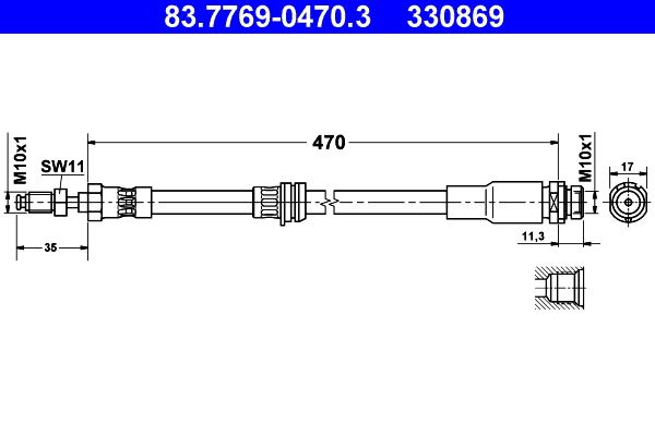 Furtun frana 83.7769-0470.3 ATE