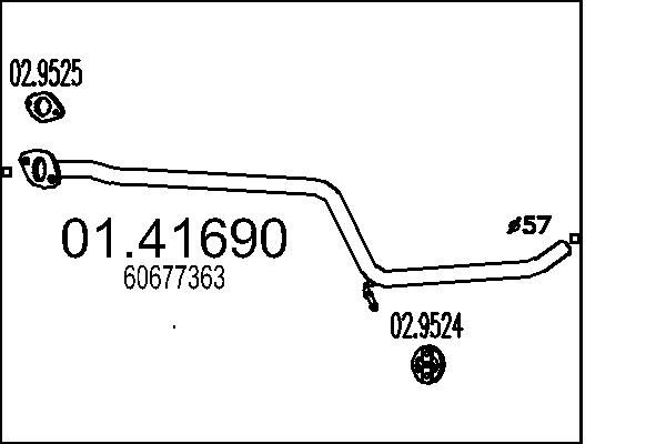 MTS kipufogócső 01.41690