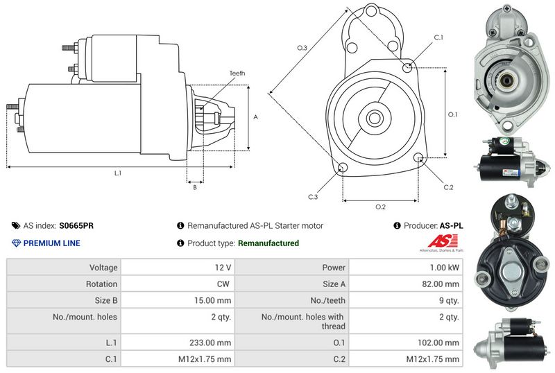 AS-PL S0665PR Starter