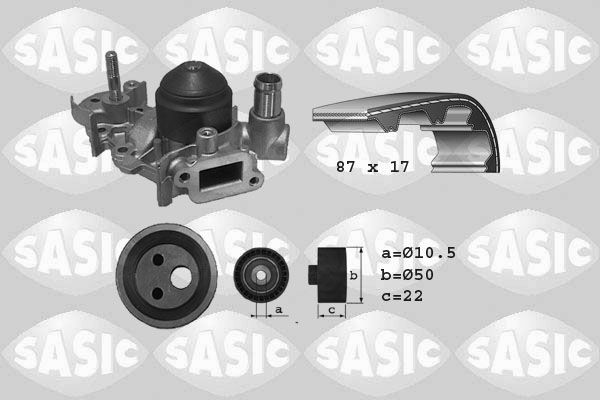 SASIC Vízpumpa + fogasszíj készlet 3904009