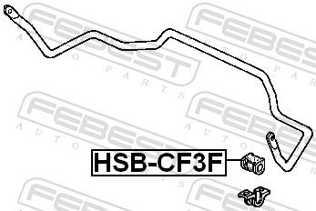 FEBEST HSB-CF3F Mounting, stabiliser bar