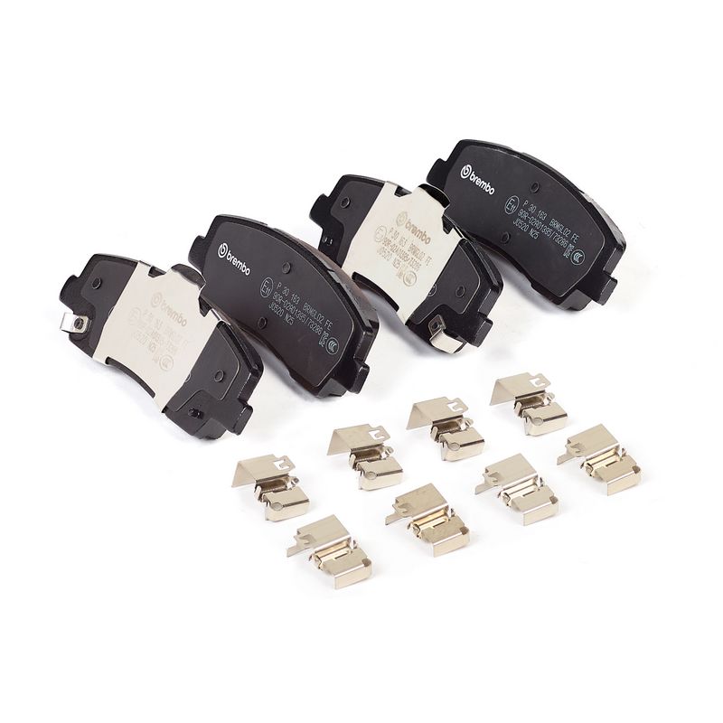 Piduriklotsi komplekt, ketaspidur, BREMBO P 30 163