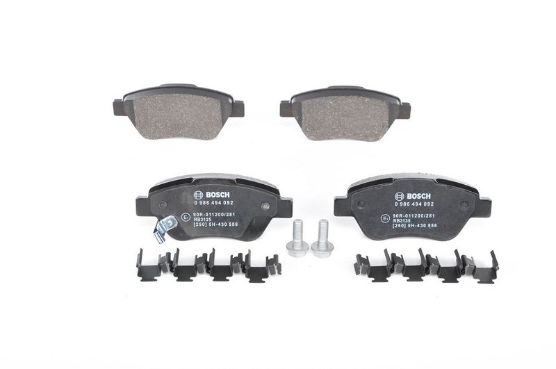 BOSCH 0 986 494 092 Комплект гальмівних накладок, дискове гальмо