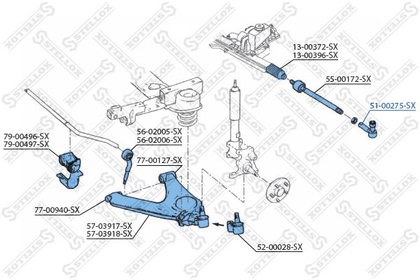 STELLOX 51-00275-SX Tie Rod End