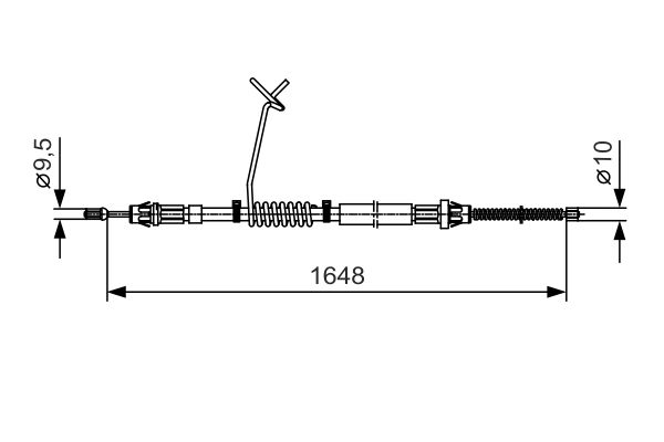 BOSCH huzal, rögzítőfék 1 987 482 035