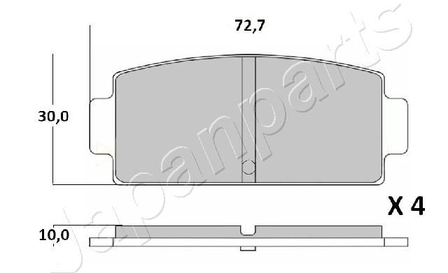 JAPANPARTS PP-MC01 Brake Pad Set, disc brake