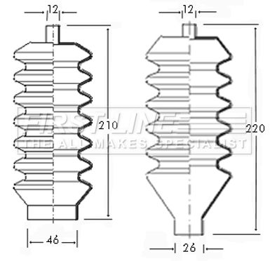 First Line Bellow Kit, steering FSG3012