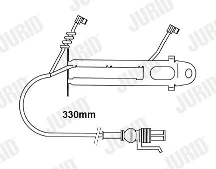 Výstražný kontakt, opotřebení obložení FAI152