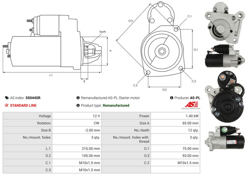 AS-PL S5044SR Starter