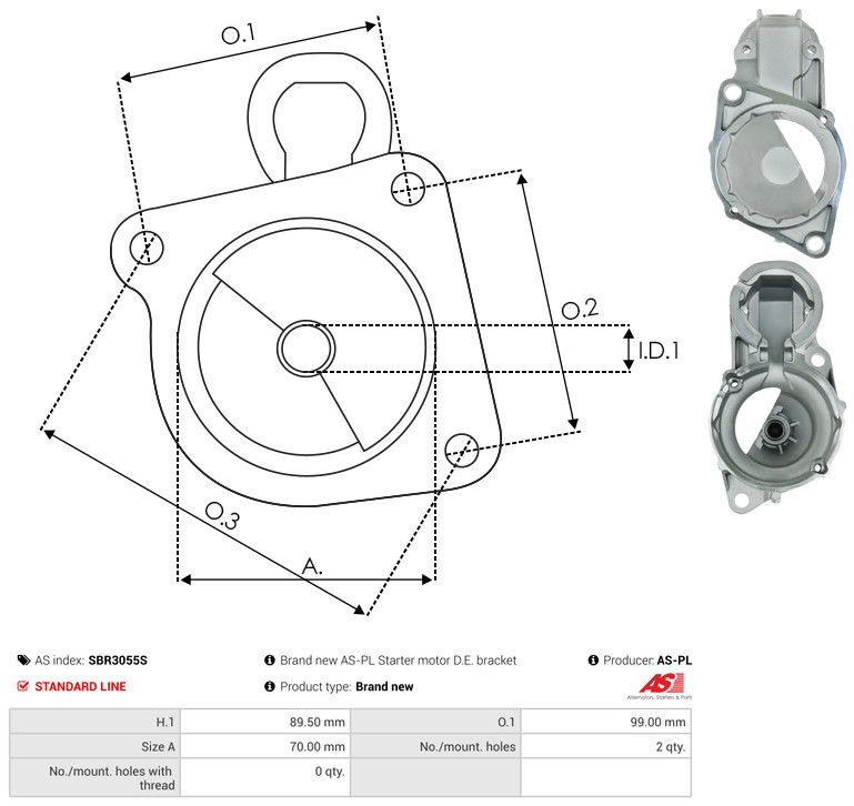 AS-PL SBR3055S Starter Lid, carburettor