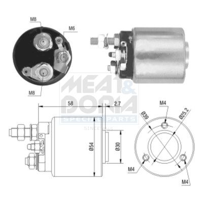 MEAT & DORIA Magneetschakelaar, startmotor 46008