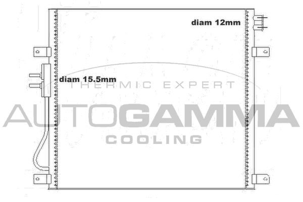 AUTOGAMMA kondenzátor, klíma 105204