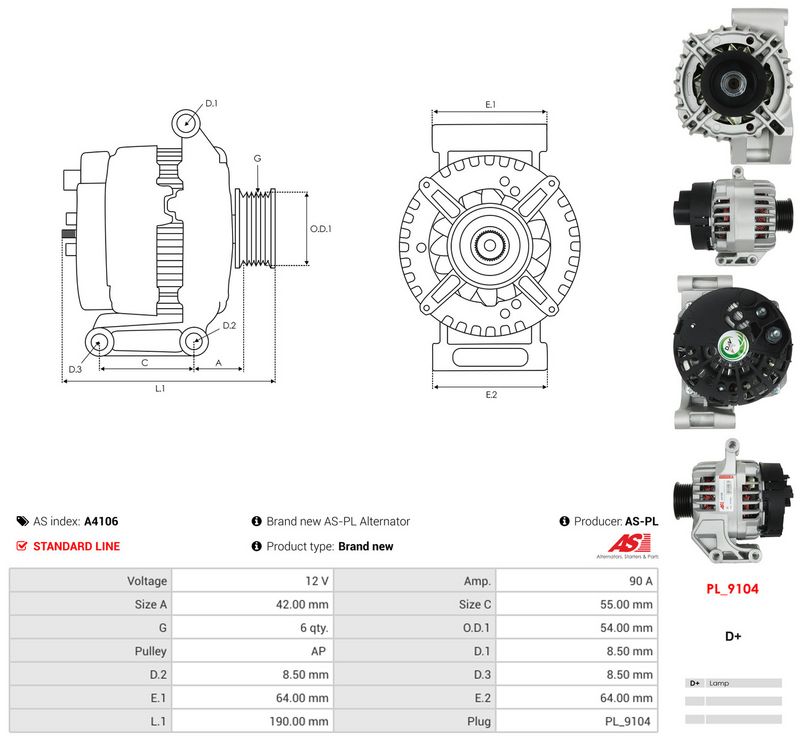 Generaator, AS-PL A4106