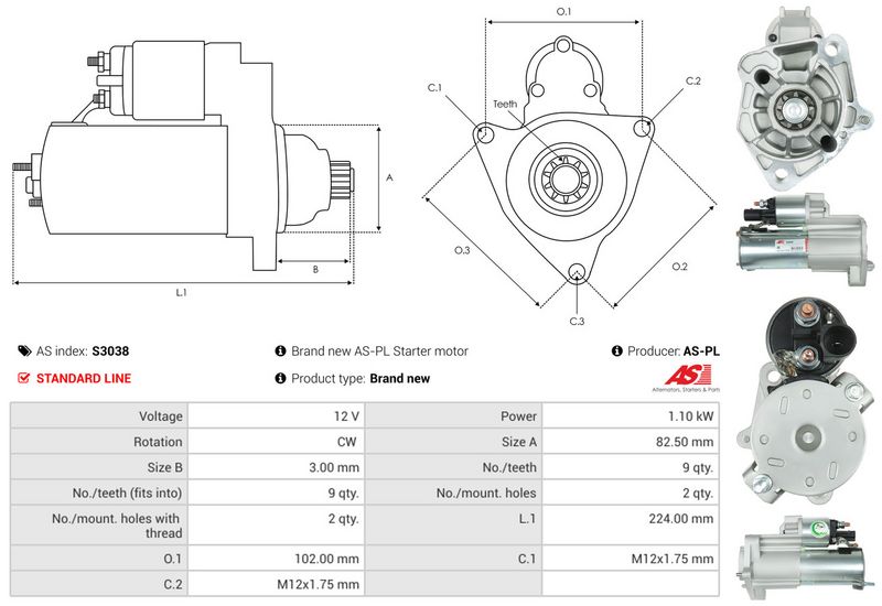 AS-PL S3038 Starter