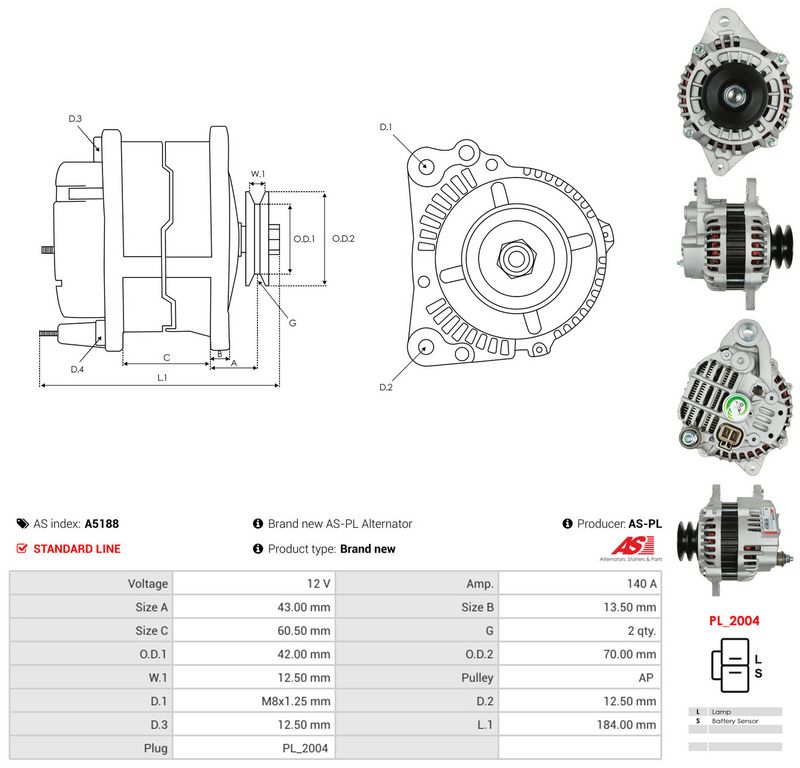 Generaator, AS-PL A5188