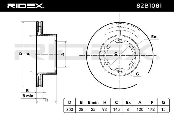 спирачен диск RIDEX