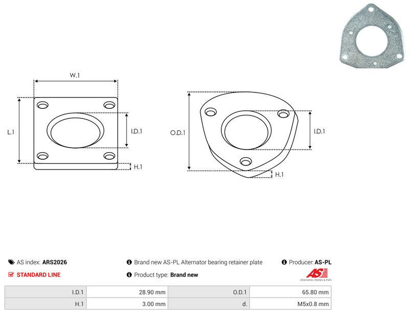AS-PL ARS2026 Repair Set, alternator