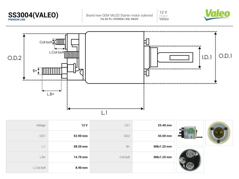 Magnetlülitus, starter, AS-PL SS3004(VALEO)