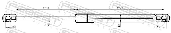 FEBEST 24117-005 Gas Spring, boot/cargo area