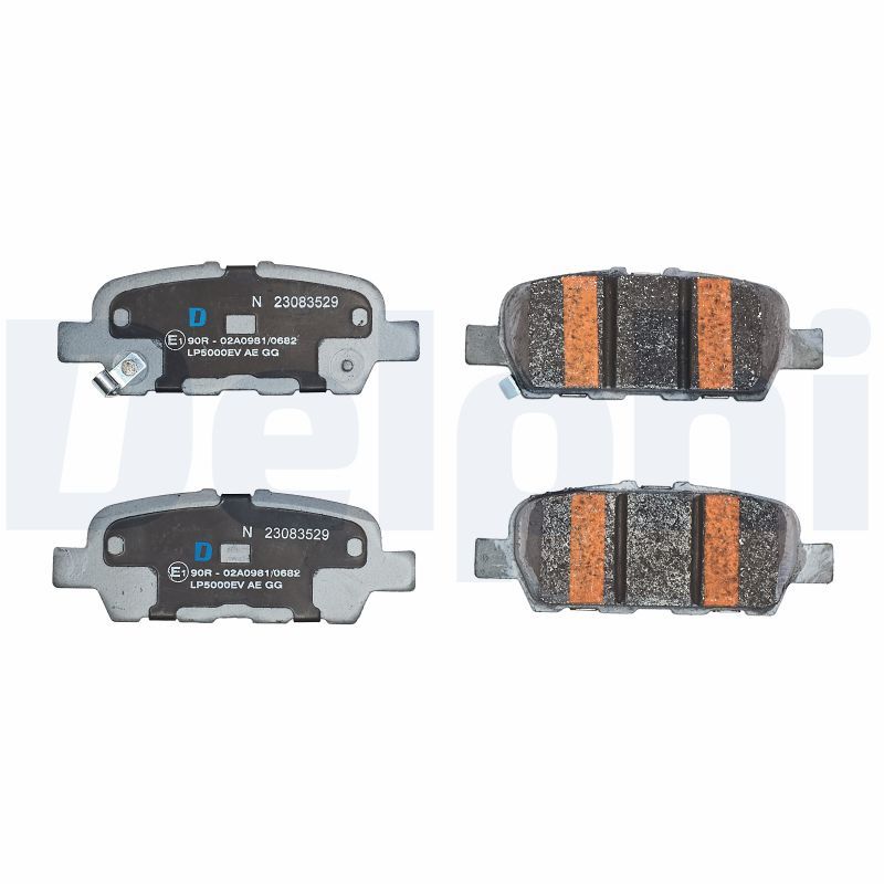 Remblokken set Achter ((EN) for electric vehicles  met een dempingskussen  met extra's), past: INFINITI EX, G, JX, M, M37, Q50, Q60, Q70, QX50 I, QX60  NISSAN CUBE, ELGRAND 1.2-Electric 09.05-
