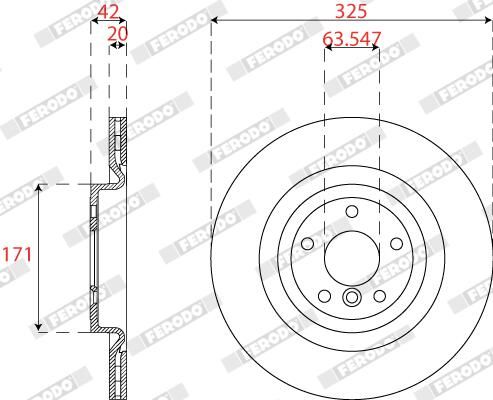 FERODO DDF2733C Brake Disc