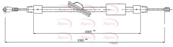 APEC Cable Pull, parking brake CAB1375
