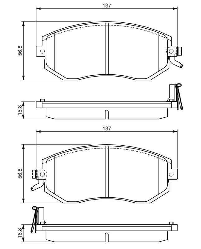 BOSCH 0986495125 Brake Pad Set, disc brake