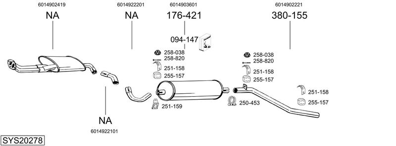 BOSAL kipufogórendszer SYS20278