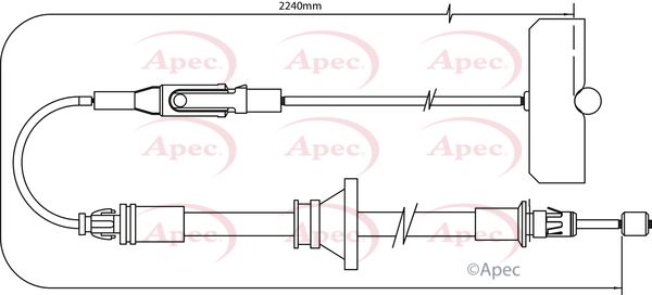APEC Cable Pull, parking brake CAB1491
