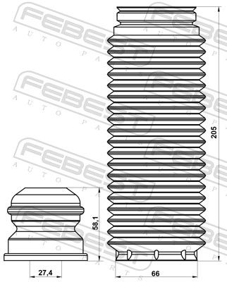 FEBEST BZSHB-639F-KIT Dust Cover Kit, shock absorber