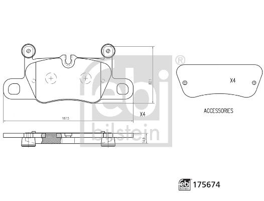 FEBI BILSTEIN 175674 Brake Pad Set, disc brake